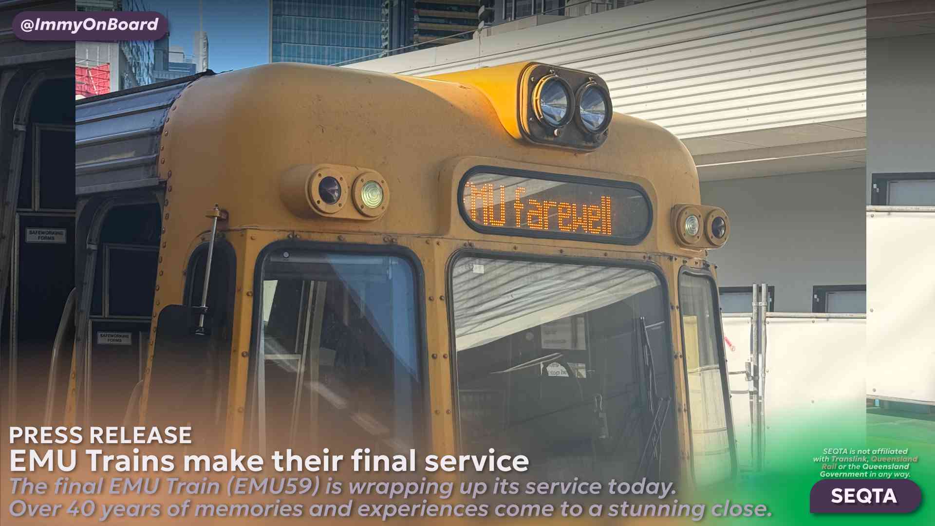 EMU has its final farewell.