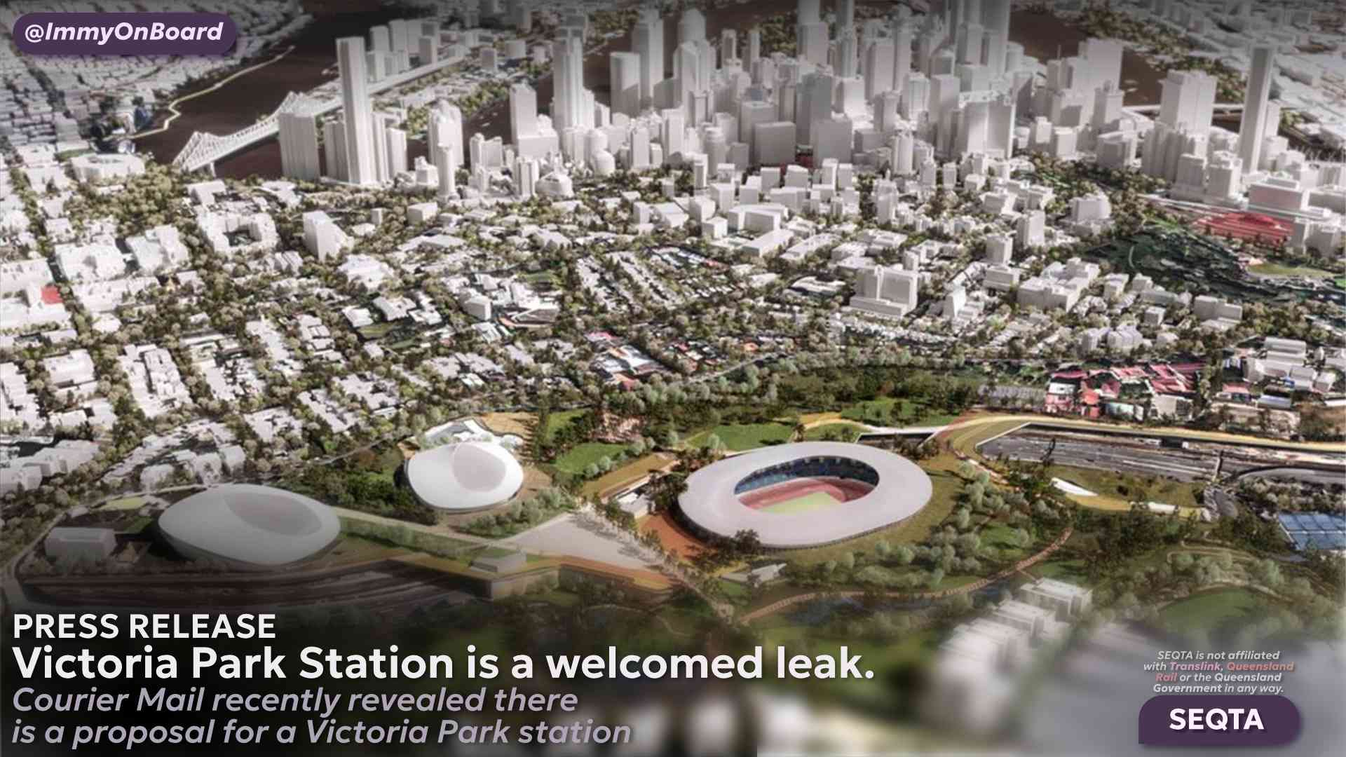 The South-East Queensland Transit Association welcomes Victoria Park Station.